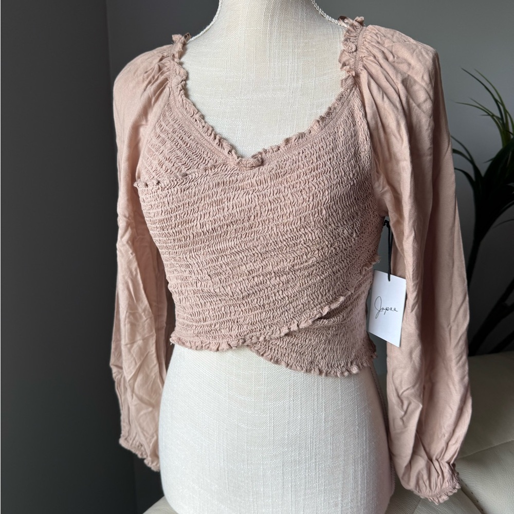 Elegant Ruched Blouse in Soft cream